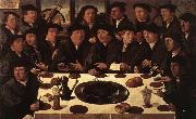 ANTHONISZ  Cornelis Banquet of Members of Amsterdam's Crossbow Civic Guard Spain oil painting artist